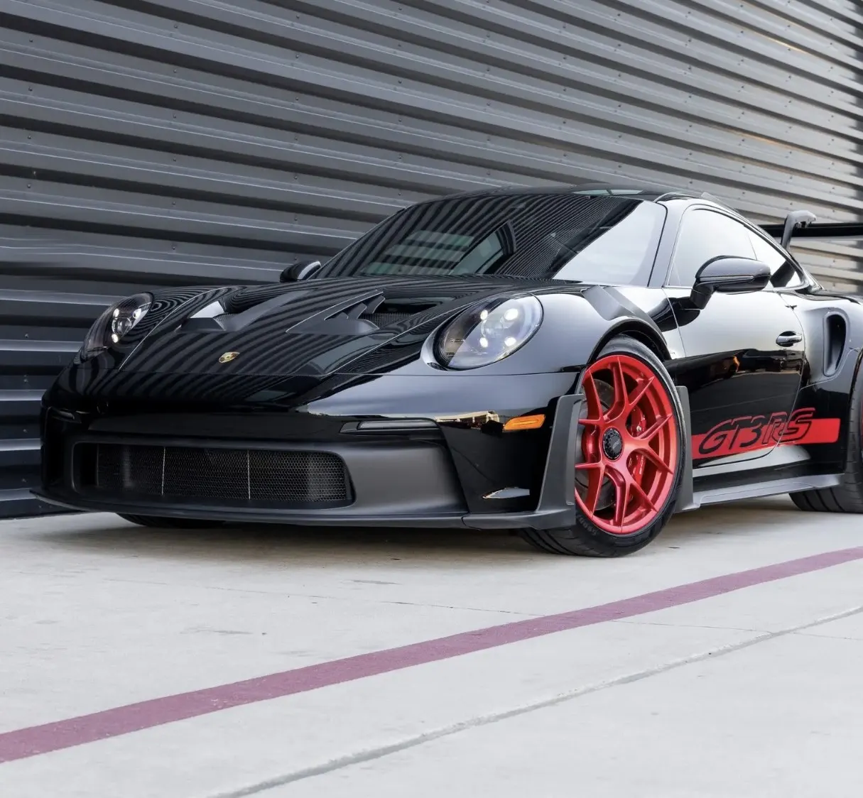 2023 Porsche 911 GT3 RS on its factory wheels